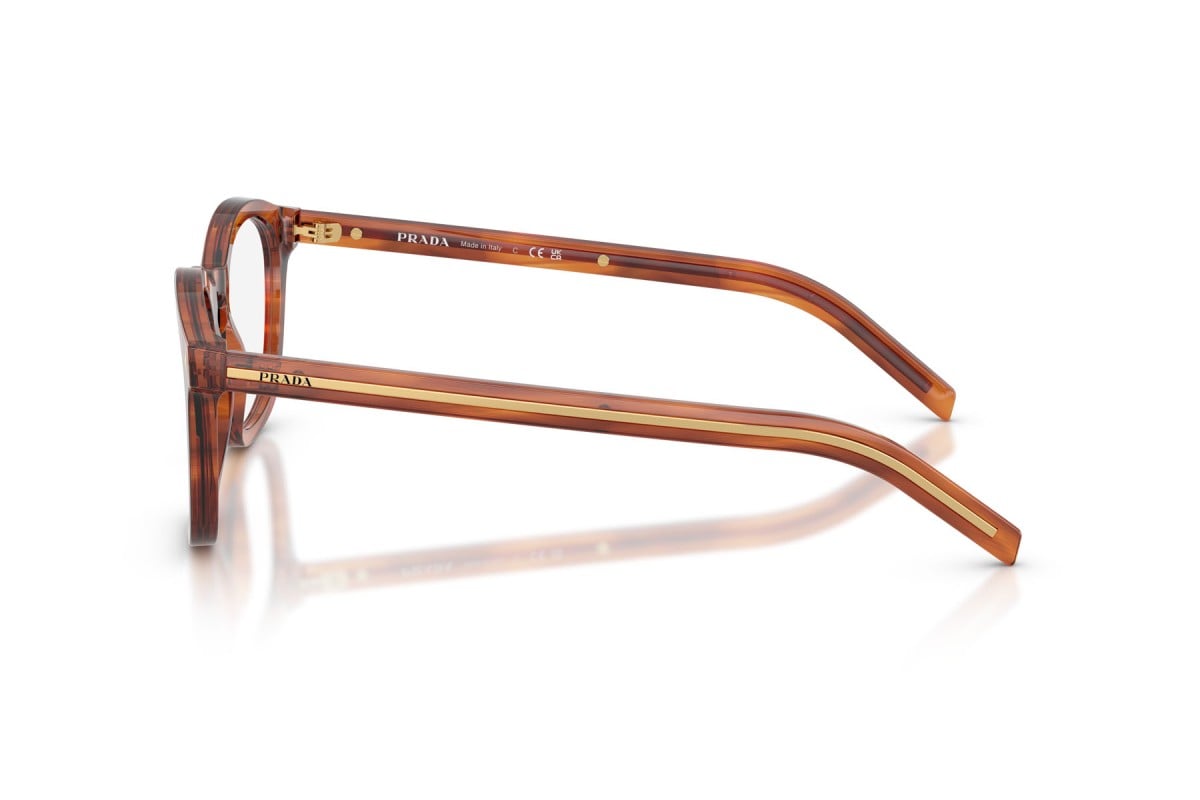 OCCHIALE DA VISTA UOMO | PRADA PR C04V - 27F1O1 COGNAC A STRISCE - CALIBRO 51