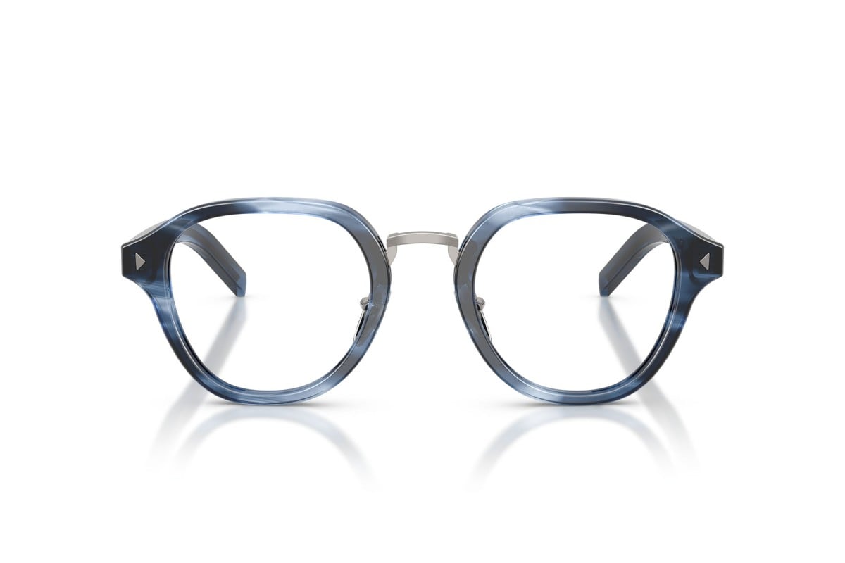 OCCHIALE DA VISTA UOMO | PRADA PR C05V - 26F1O1 BLU A STRISCE - CALIBRO 50