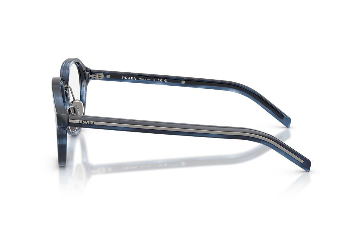 OCCHIALE DA VISTA UOMO | PRADA PR C05V - 26F1O1 BLU A STRISCE - CALIBRO 48