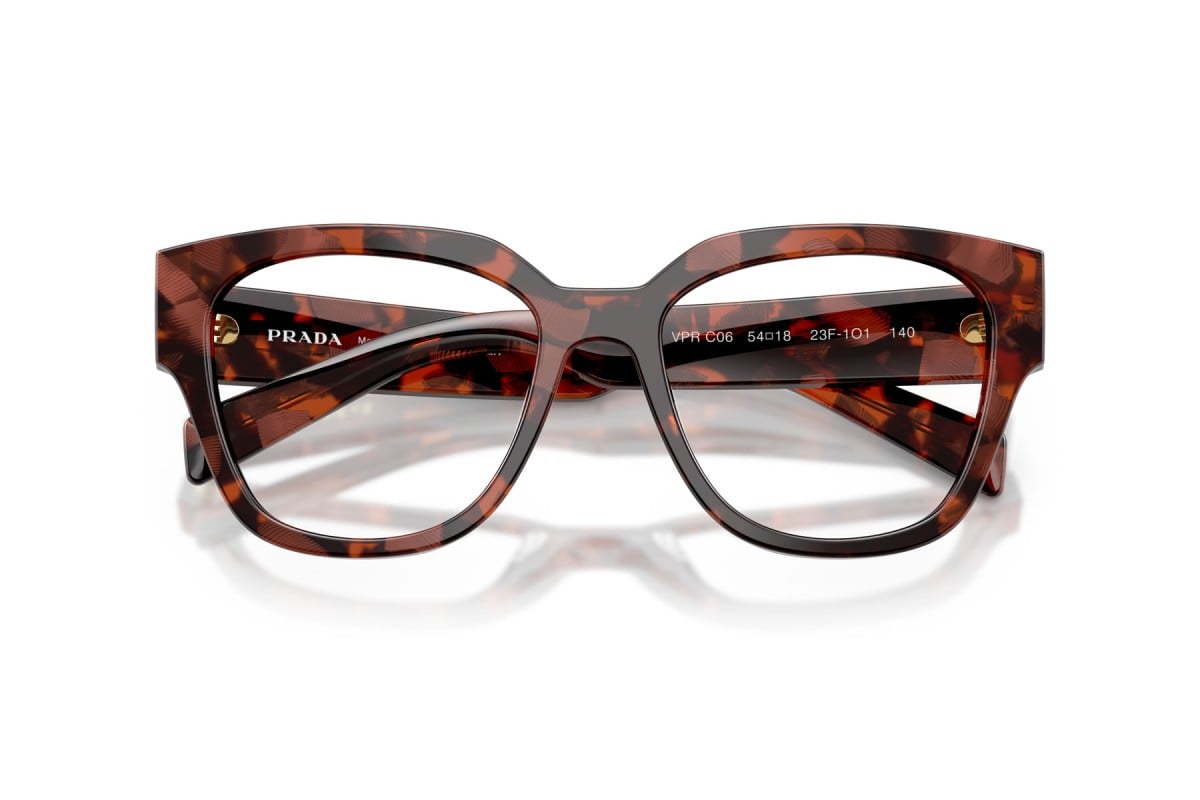 OCCHIALE DA VISTA DONNA | PRADA PR C06V - 23F1O1 TARTARUGA AMARANTO - CALIBRO 52
