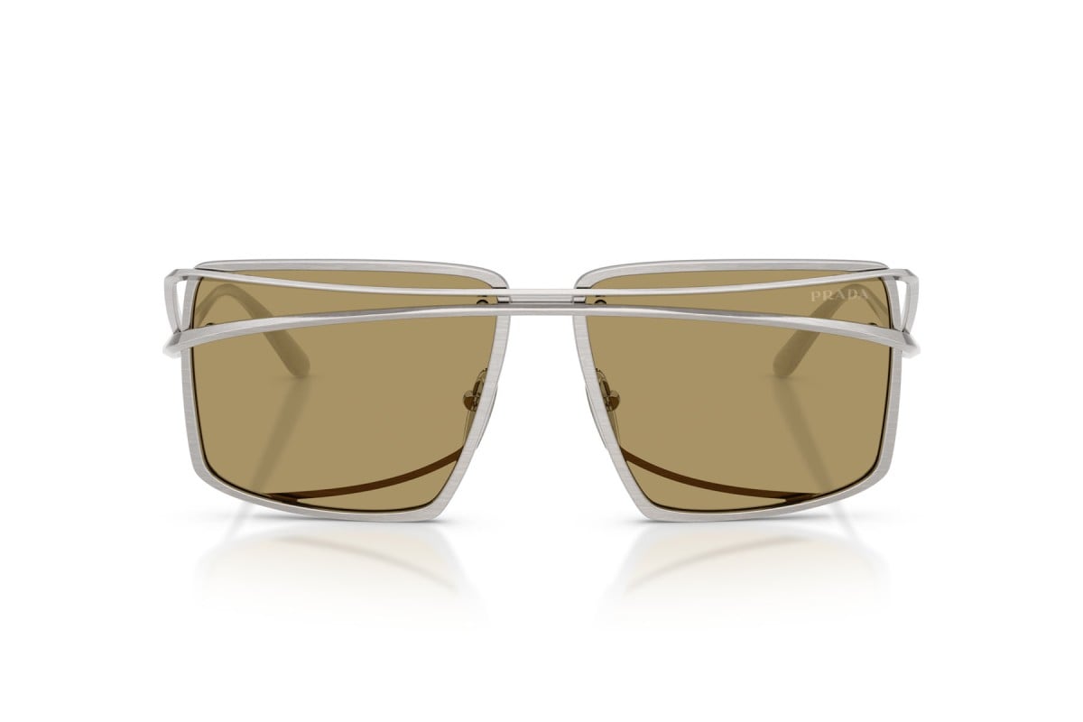 OCCHIALE DA SOLE UOMO | PRADA PR C55S - 28C70G ARGENTO D'EPOCA - CALIBRO 58