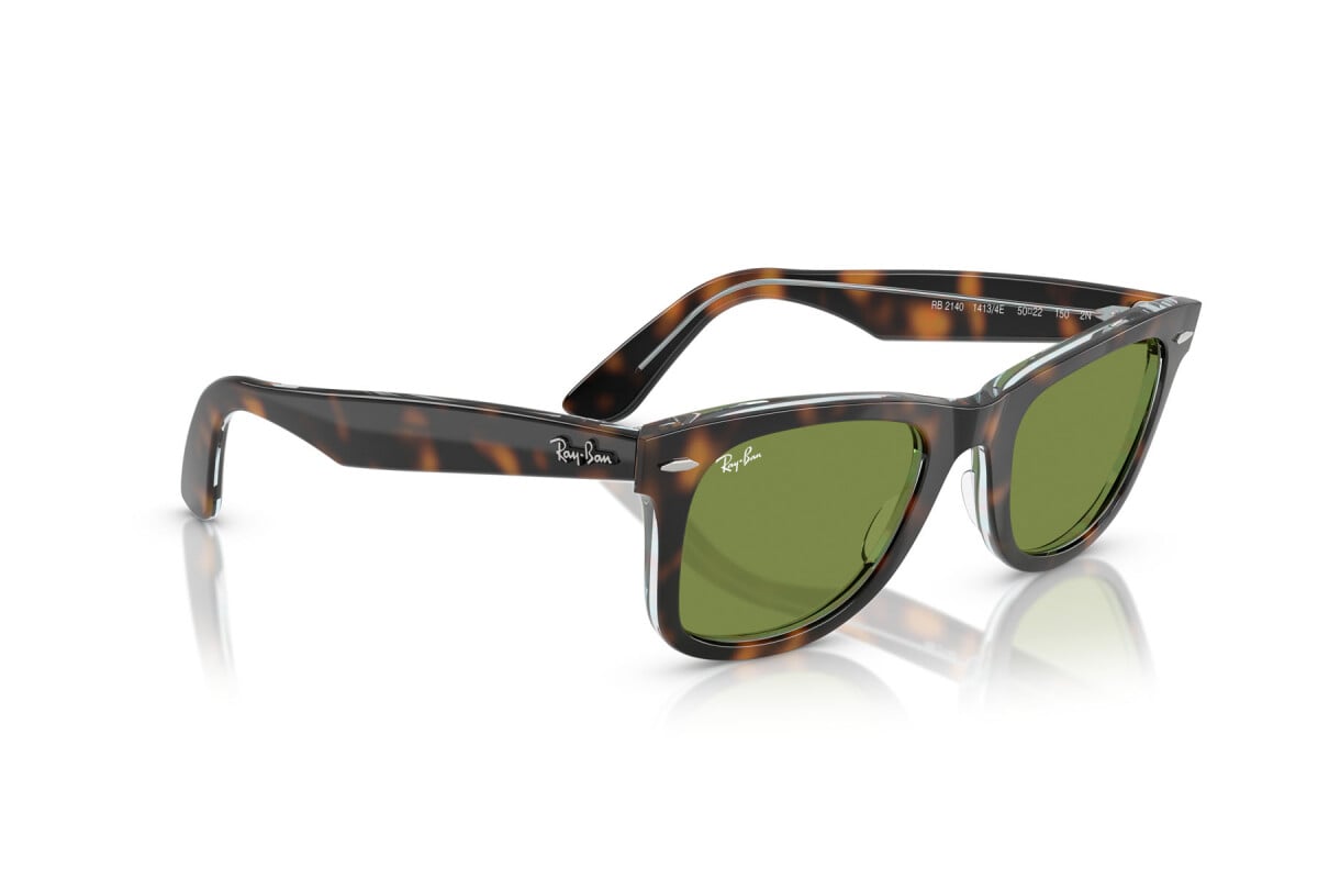 OCCHIALE DA SOLE UNISEX RAY-BAN RB 2140 - WAYFARER 14134E AVANA SCURO SU MULTICOLORE - TAGLIA 50