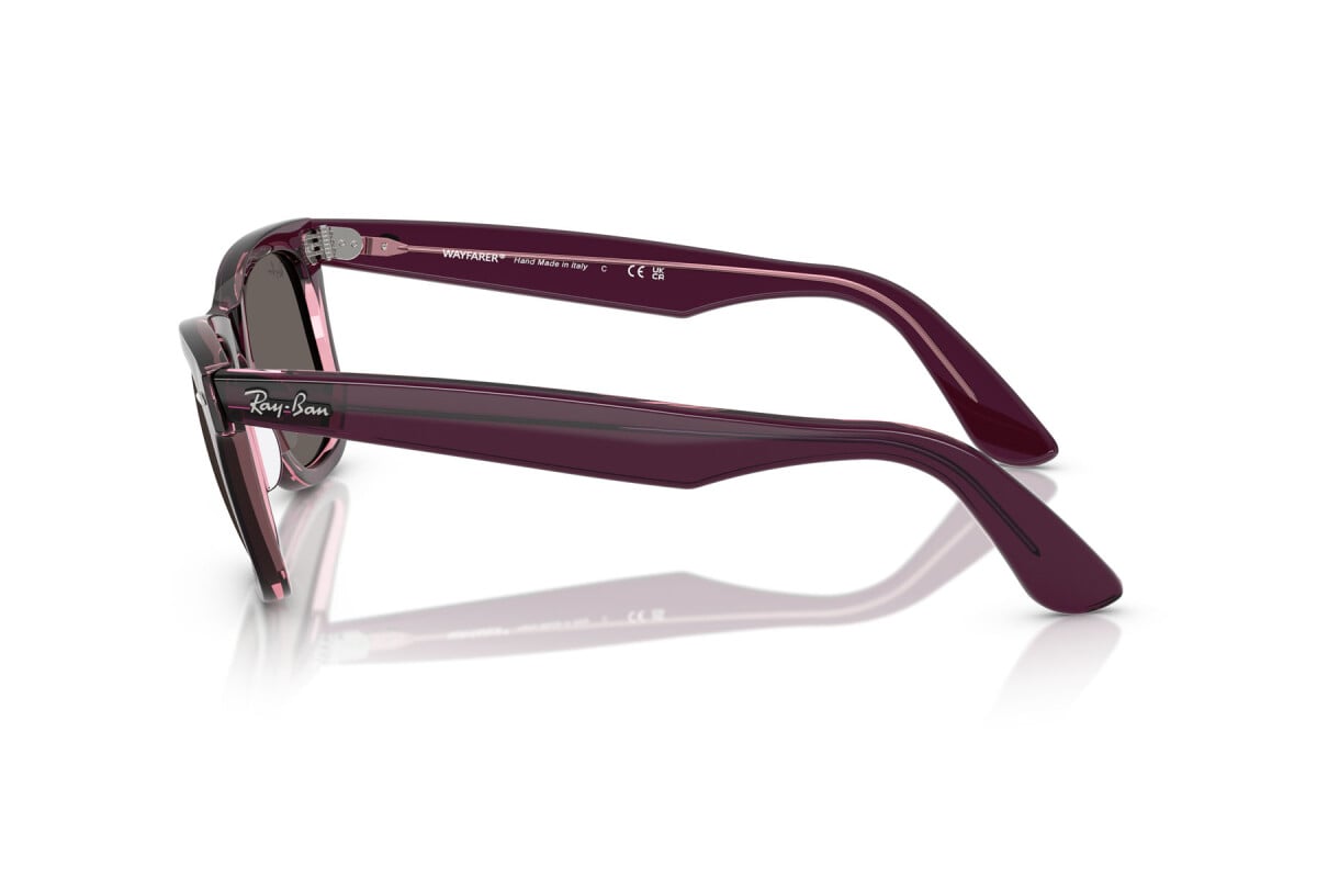 OCCHIALE DA SOLE UNISEX RAY-BAN RB 2140 - WAYFARER 1447B1 VIOLA SU ROSA TRASPARENTE - TAGLIA 50