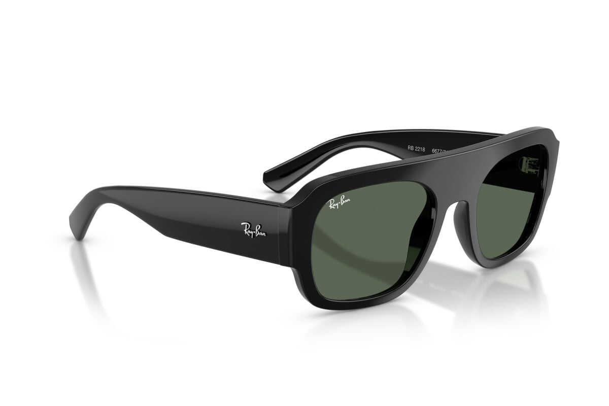 OCCHIALE DA SOLE UNISEX RAY-BAN RB RB 2218 - 667771 NERO - TAGLIA 55