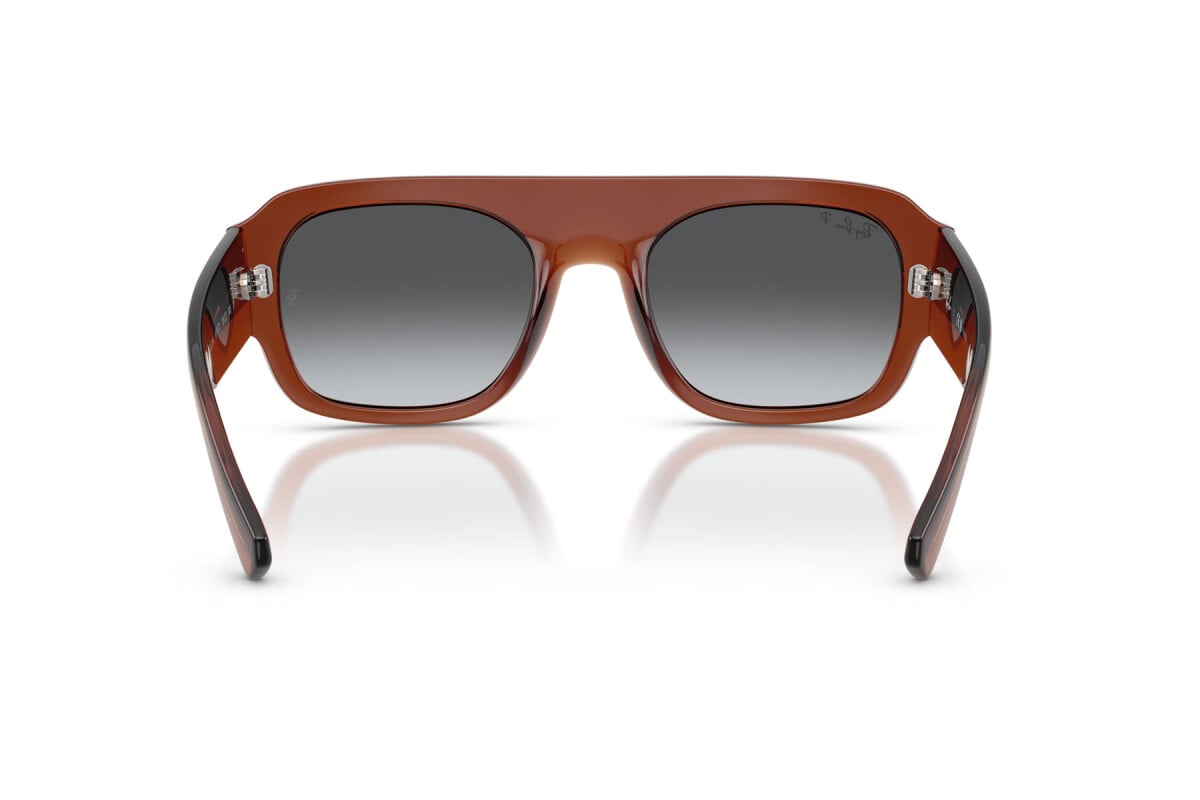 OCCHIALE DA SOLE UNISEX RAY-BAN RB RB 2218 - 6678T3 MARRONE TRASPARENTE - TAGLIA 55