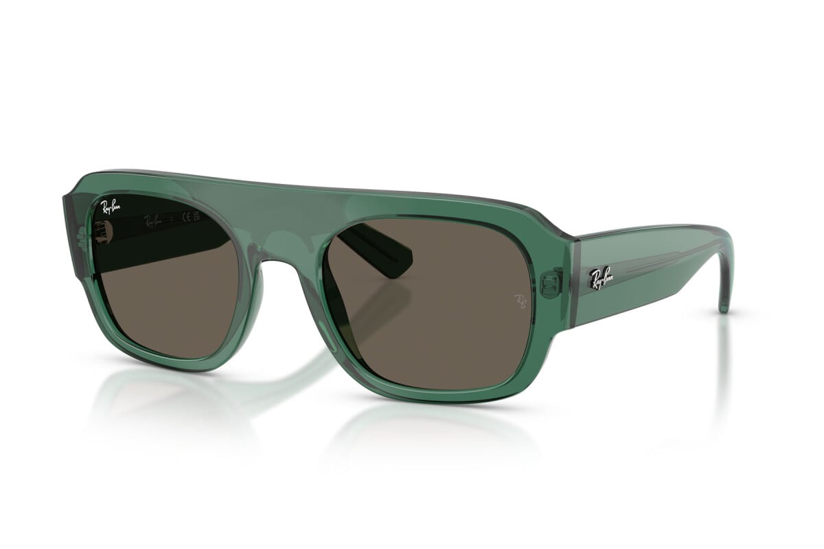 OCCHIALE DA SOLE UNISEX RAY-BAN RB RB 2218 - 6681/3 VERDE TRASPARENTE - TAGLIA 55