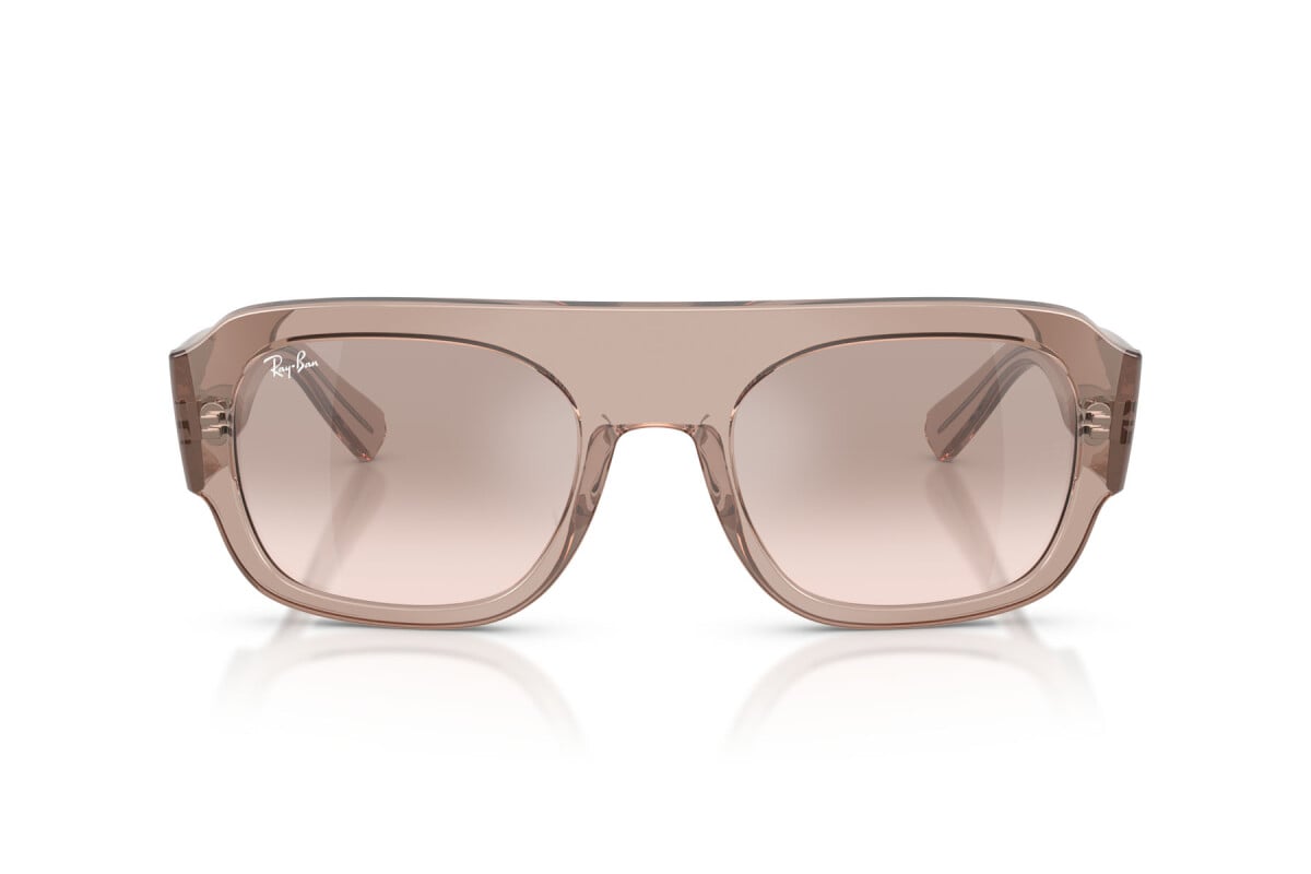 OCCHIALE DA SOLE UNISEX RAY-BAN RB RB 2218 - 67278Z MARRONE CHIARO TRASPARENTE - TAGLIA 55