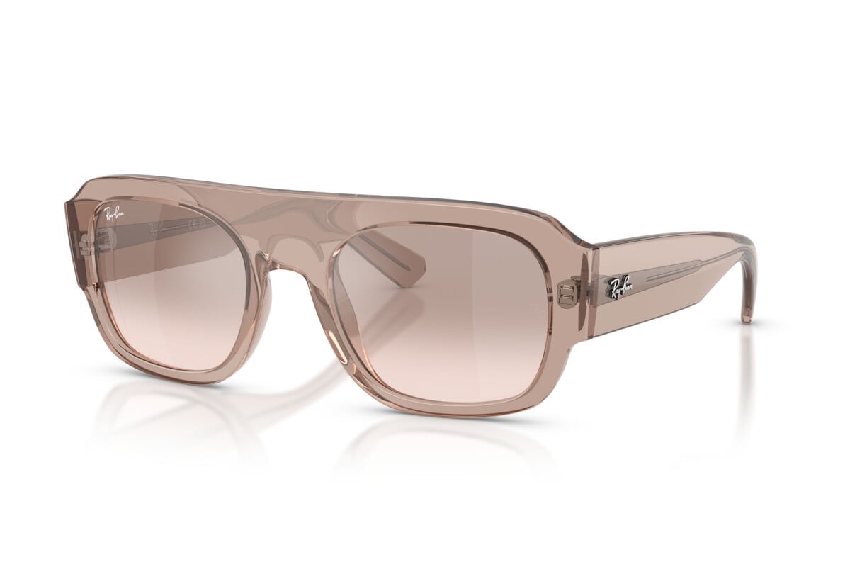OCCHIALE DA SOLE UNISEX RAY-BAN RB RB 2218 - 67278Z MARRONE CHIARO TRASPARENTE - TAGLIA 55