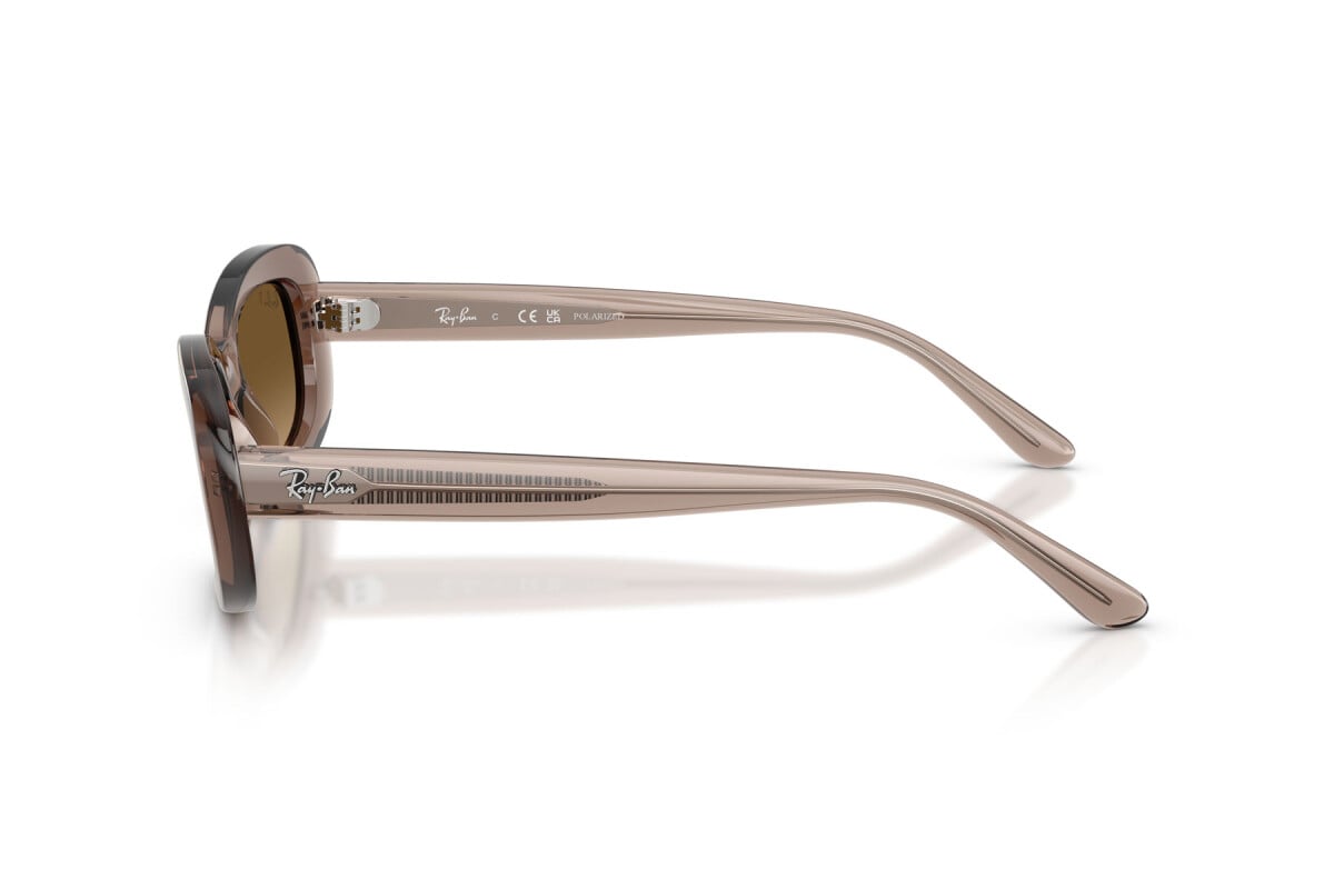 OCCHIALE DA SOLE UNISEX RAY-BAN RB RB 2221 - 6827M2 BEIGE TRASPARENTE - TAGLIA 56
