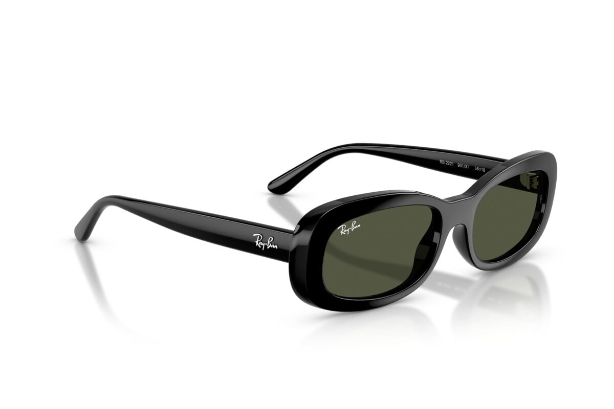 OCCHIALE DA SOLE UNISEX RAY-BAN RB RB 2221 - 901/31 NERO - TAGLIA 56