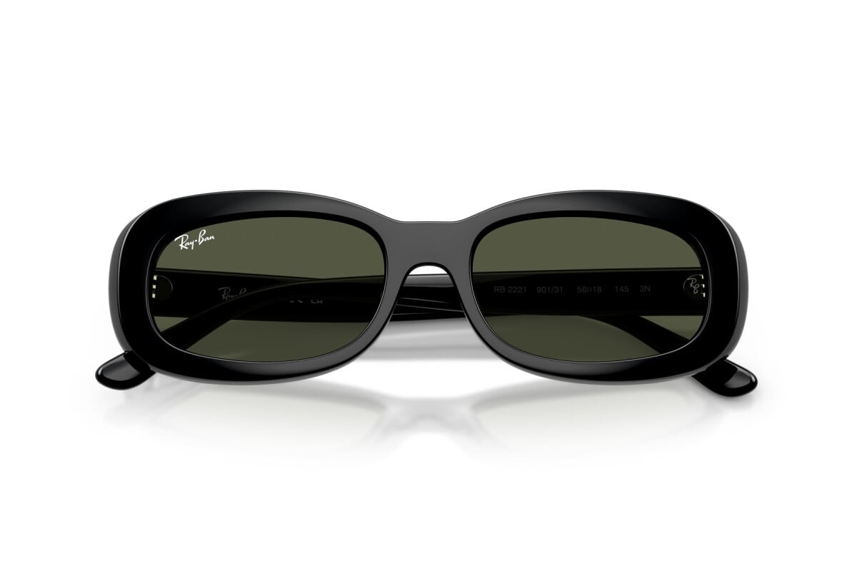 OCCHIALE DA SOLE UNISEX RAY-BAN RB RB 2221 - 901/31 NERO - TAGLIA 53