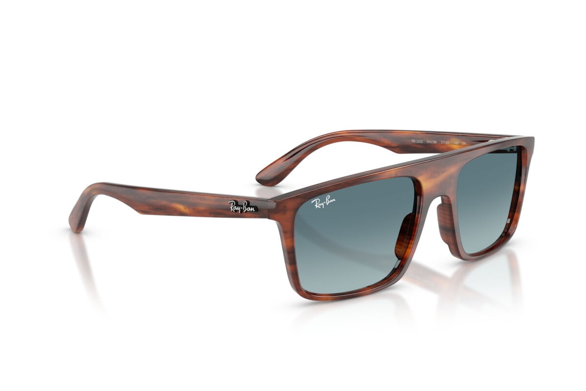 OCCHIALE DA SOLE UNISEX RAY-BAN RB 2222 - 954/3M AVANA A STRISCE - TAGLIA 57