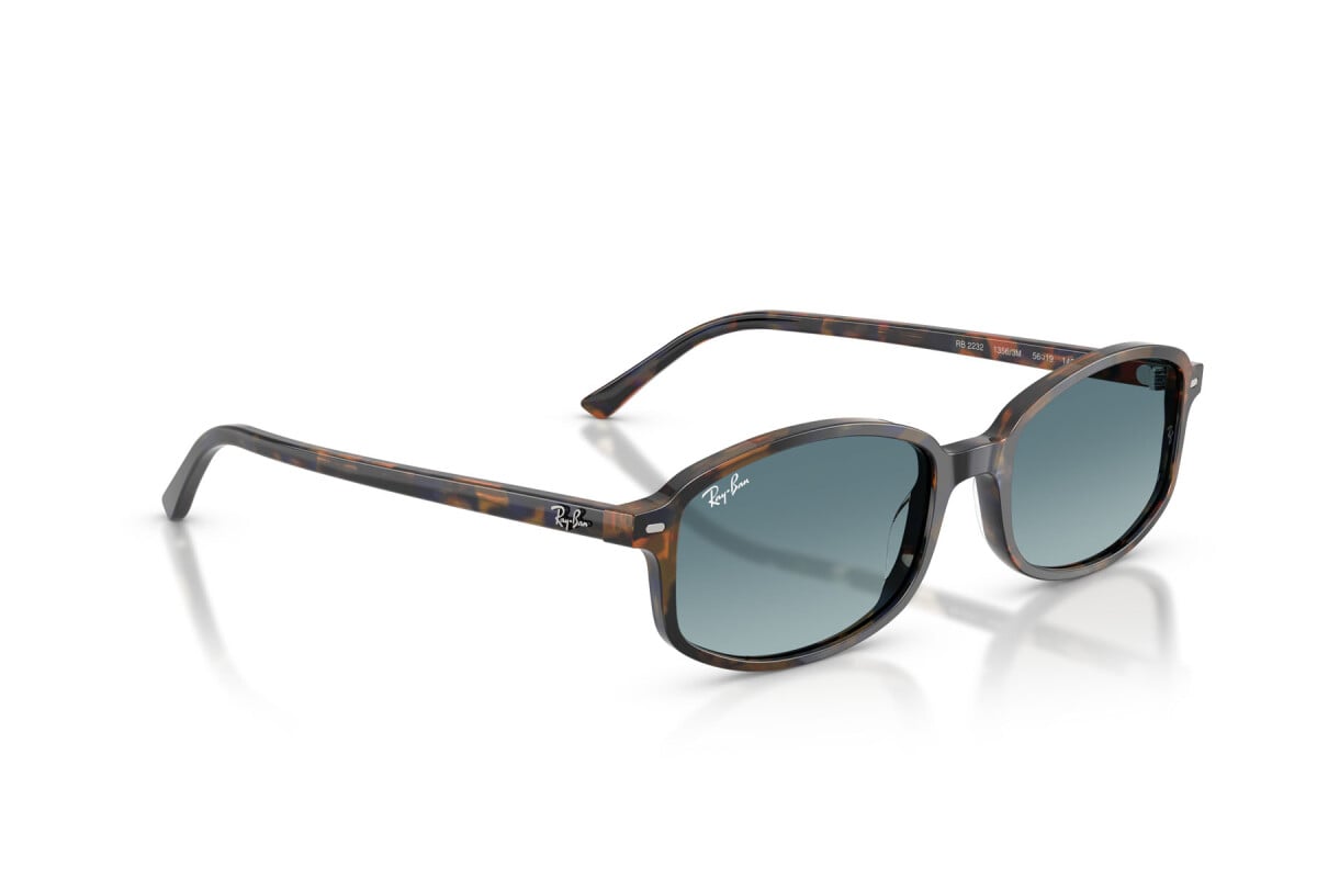 OCCHIALE DA SOLE UNISEX RAY-BAN RB 2232 - 13563M AVANA GIALLA E BLU - TAGLIA 56