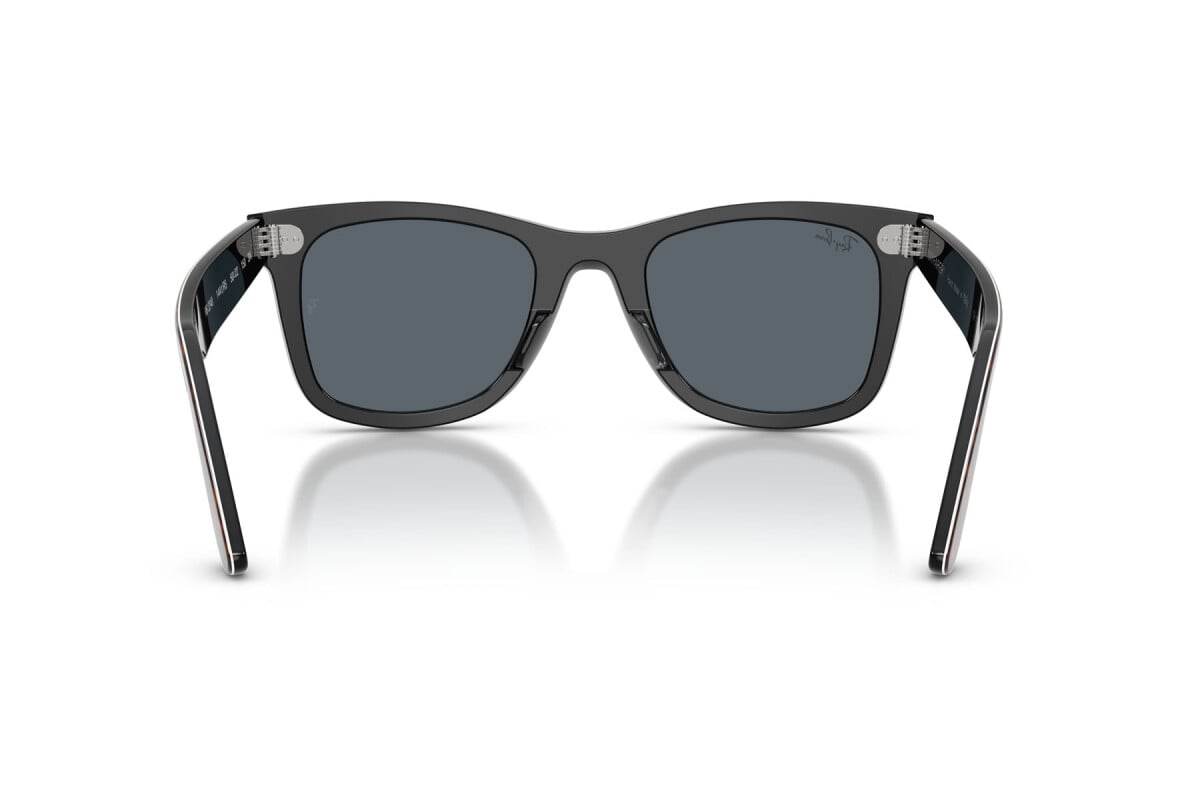 OCCHIALE DA SOLE UNISEX RAY-BAN RB 2240 - WAYFARER 1441R5 AVANA SU NERO - TAGLIA 50