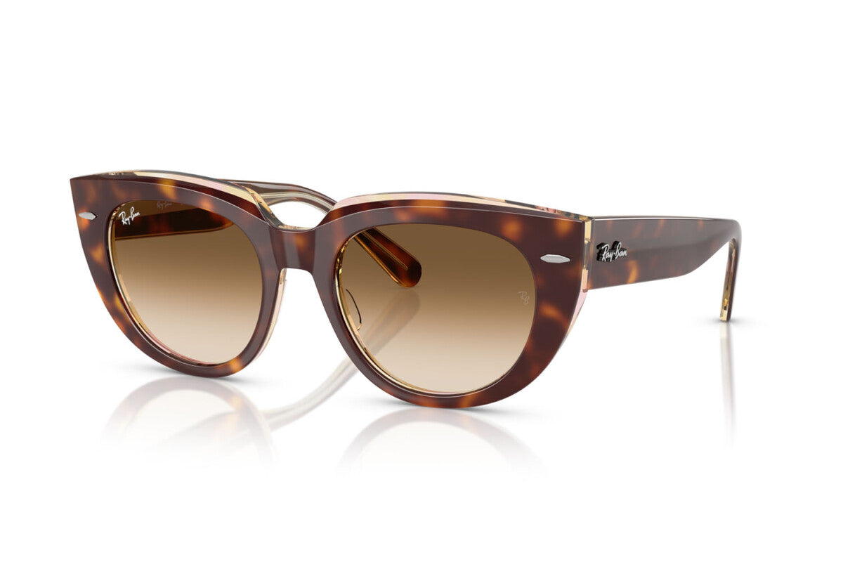 OCCHIALE DA SOLE DONNA RAY-BAN RB 2286 DOREEN 141451 AVANA CHIARO SU MULTICOLORE TRASPARENTE - TAGLIA 52