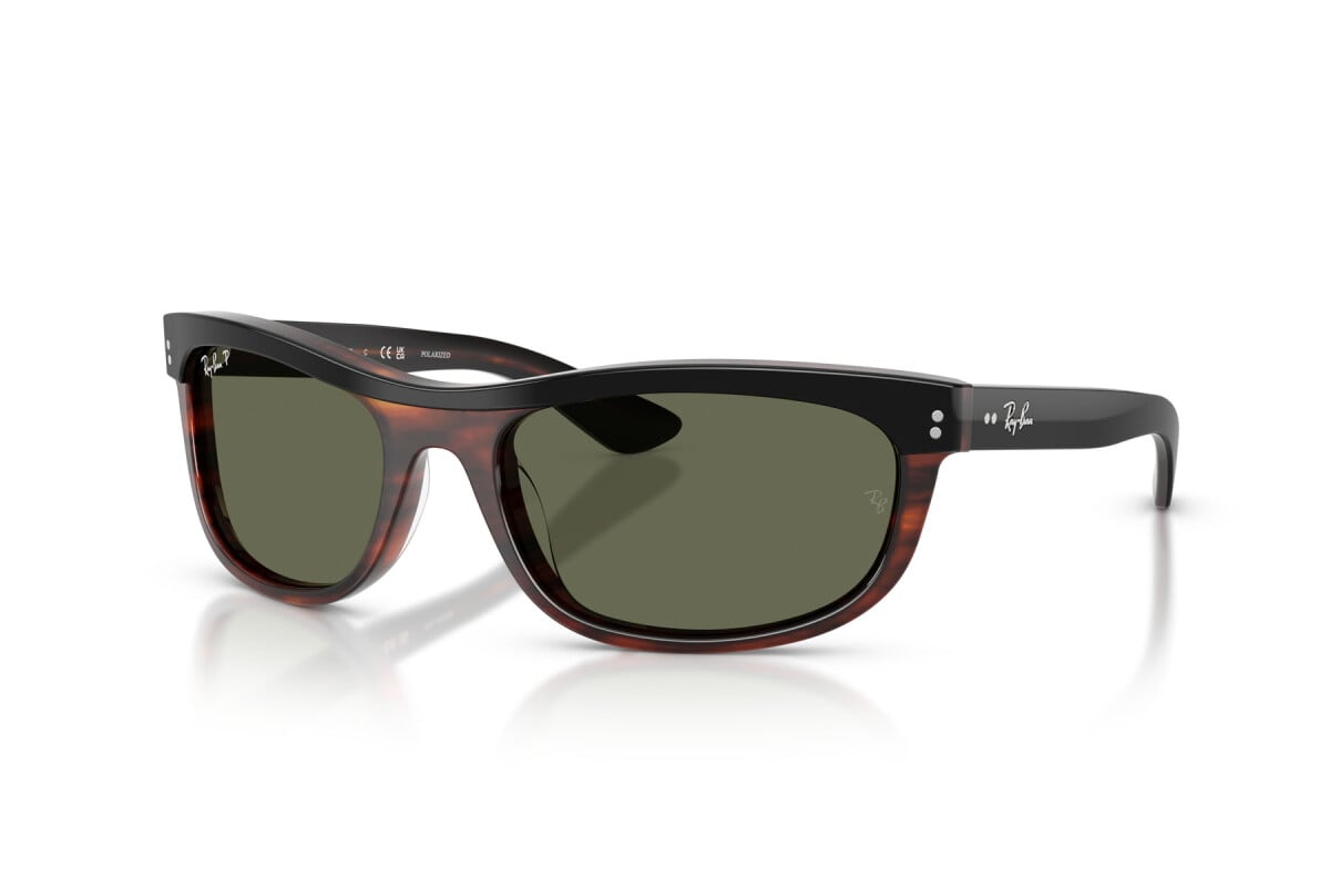 OCCHIALE DA SOLE UNISEX RAY-BAN RB 2489 - BALORAMA 144058 NERO SU AVANA - TAGLIA 62