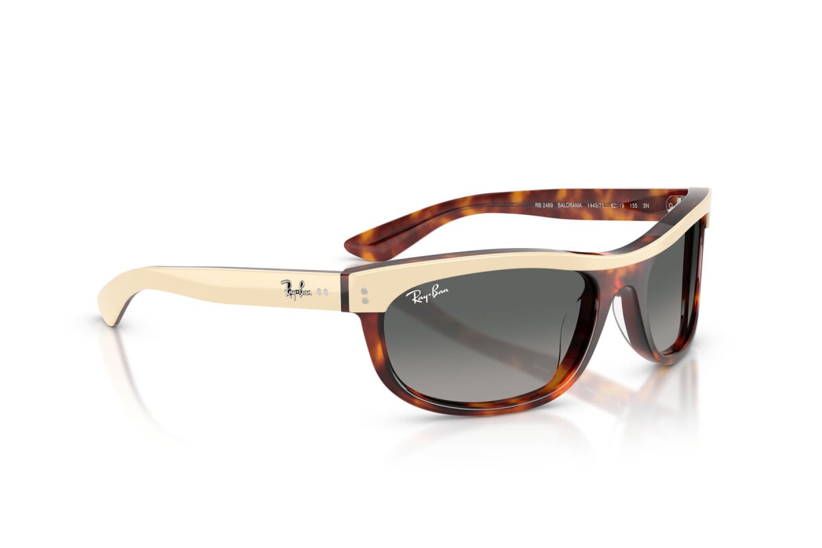 OCCHIALE DA SOLE UNISEX RAY-BAN RB 2489 - BALORAMA 144371 AVANA BEIGE - TAGLIA 62