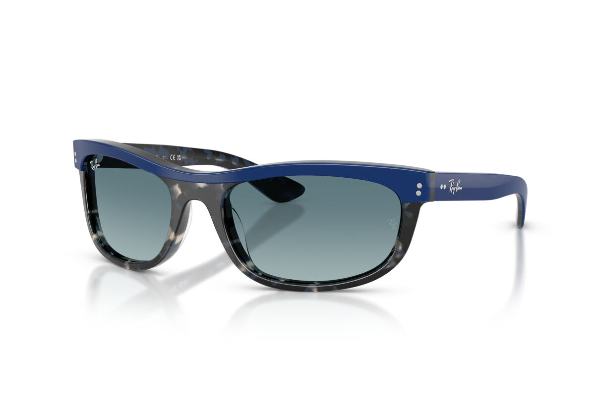 OCCHIALE DA SOLE UNISEX RAY-BAN RB 2489 - BALORAMA 14453M BLU SULL'AVANA - TAGLIA 62