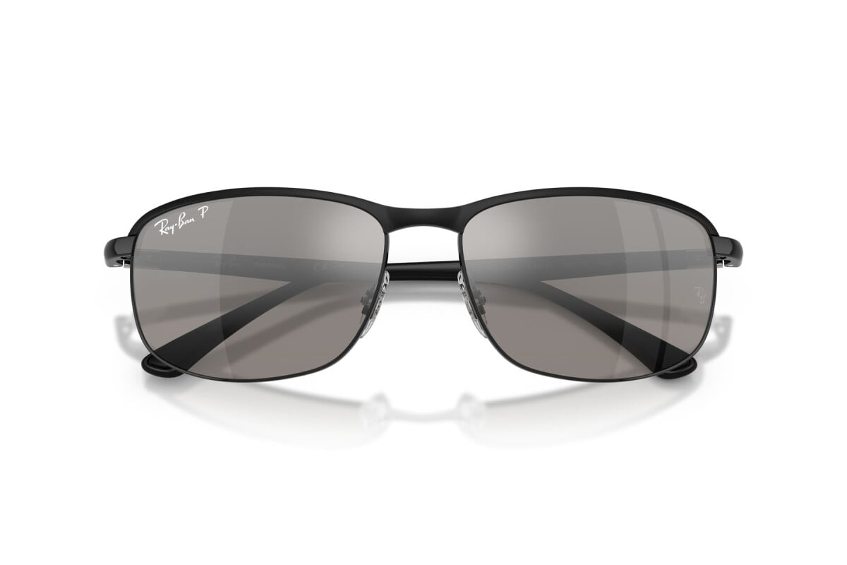 OCCHIALE DA SOLE UNISEX RAY-BAN RB 3671CH - CHROMANCE 186/5J NERO SU NERO - TAGLIA 60