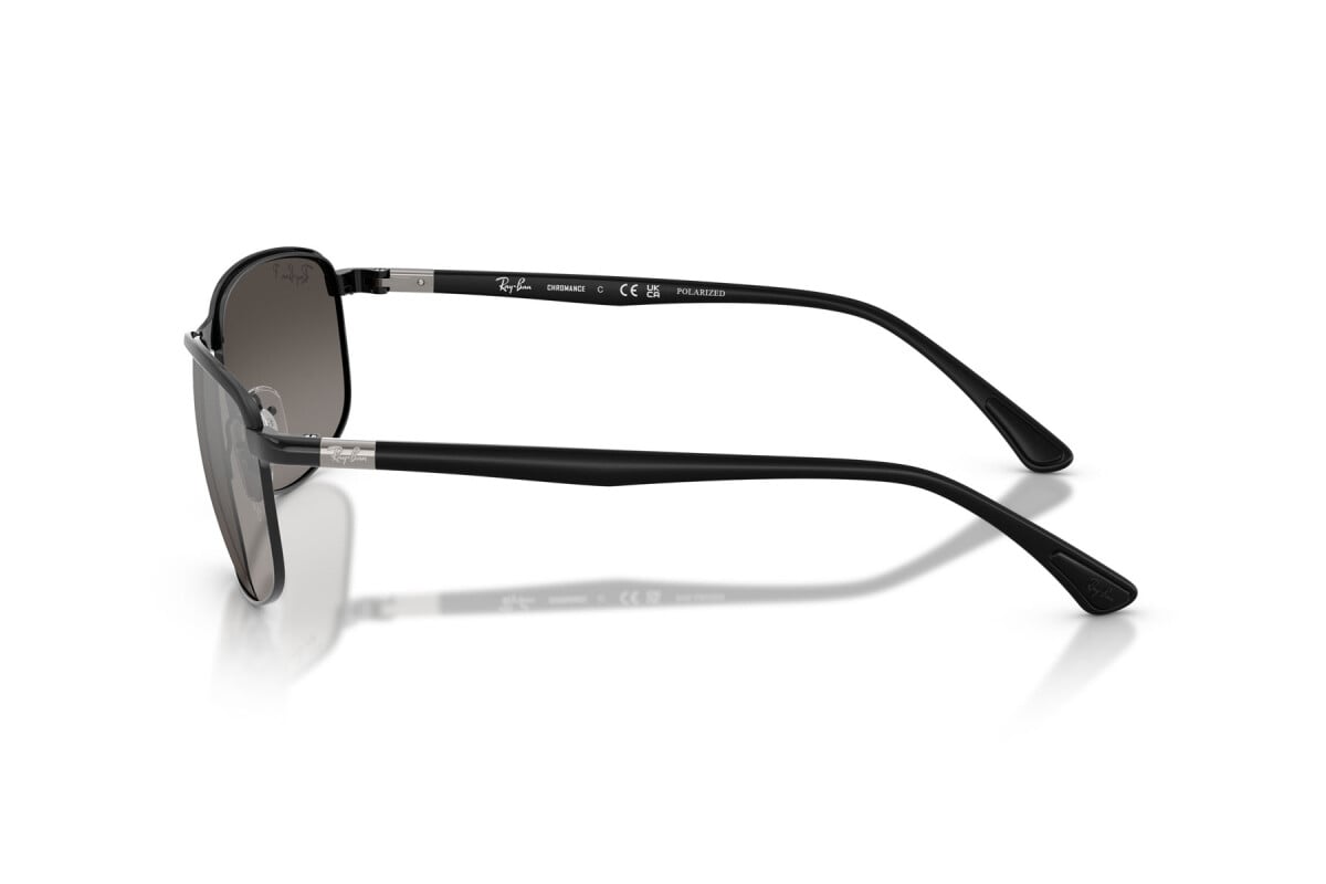 OCCHIALE DA SOLE UNISEX RAY-BAN RB 3671CH - CHROMANCE 186/5J NERO SU NERO - TAGLIA 60