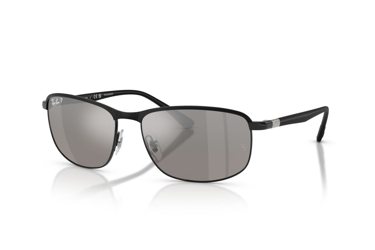 OCCHIALE DA SOLE UNISEX RAY-BAN RB 3671CH - CHROMANCE 186/5J NERO SU NERO - TAGLIA 60