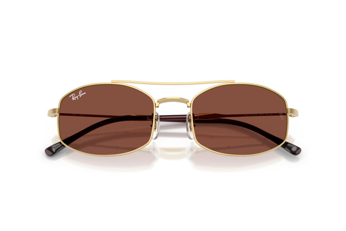 OCCHIALE DA SOLE UNISEX RAY-BAN RB 3719 - 001/C5 ARISTA GOLD - TAGLIA 54