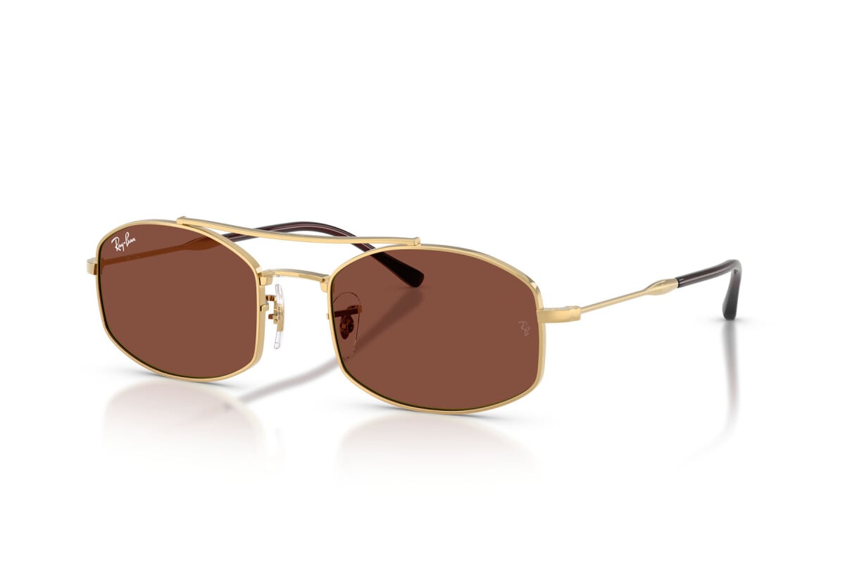 OCCHIALE DA SOLE UNISEX RAY-BAN RB 3719 - 001/C5 ARISTA GOLD - TAGLIA 54
