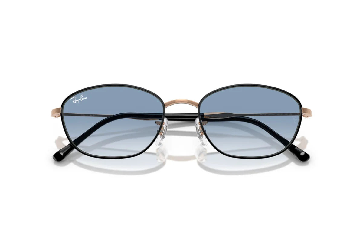 OCCHIALE DA SOLE DONNA RAY-BAN RB 3749 - 92723F NERO SU ORO ROSA - TAGLIA 58