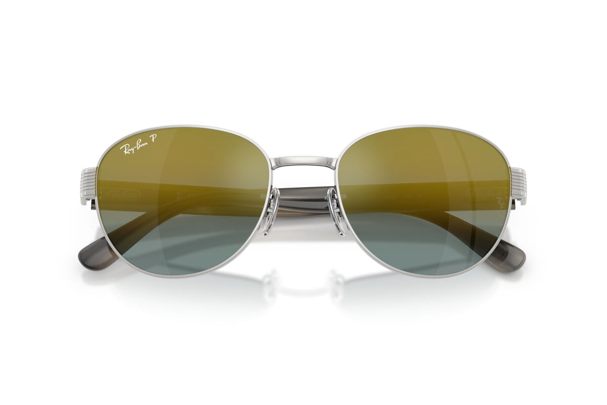 OCCHIALE DA SOLE UNISEX RAY-BAN RB 3766CH - 003/J0 ARGENTO - TAGLIA 54