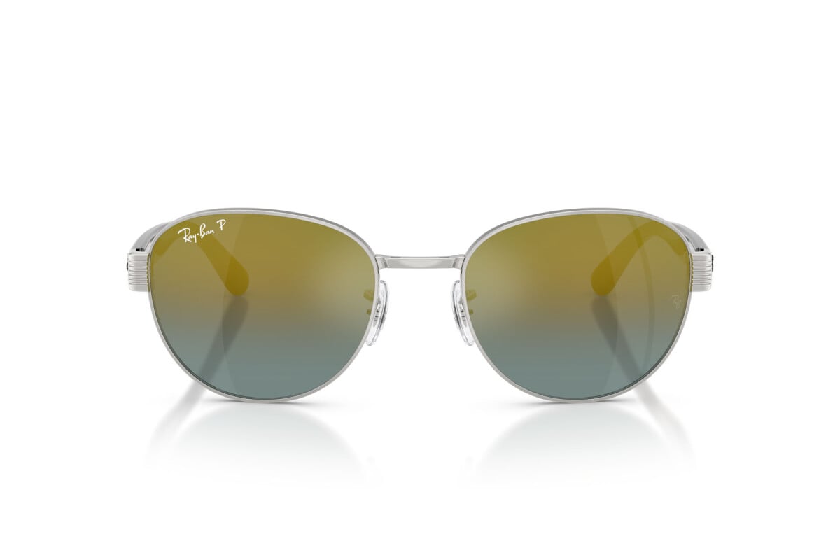 OCCHIALE DA SOLE UNISEX RAY-BAN RB 3766CH - 003/J0 ARGENTO - TAGLIA 54