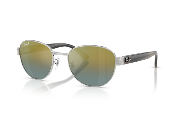 OCCHIALE DA SOLE UNISEX RAY-BAN RB 3766CH - 003/J0 ARGENTO - TAGLIA 56