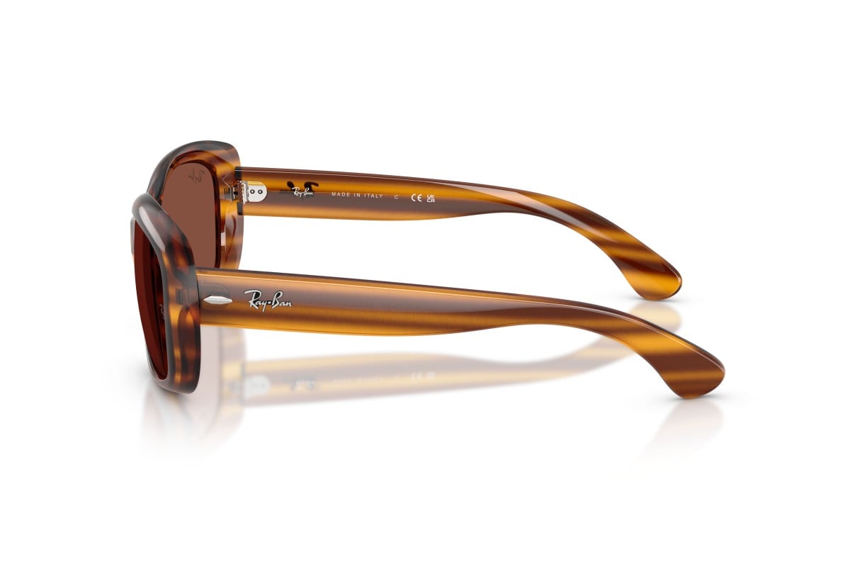 WOMEN'S SUNGLASSES RAY-BAN RB 4101 JACKIE OHH 6591M3 TRANSPARENT PURPLE 
