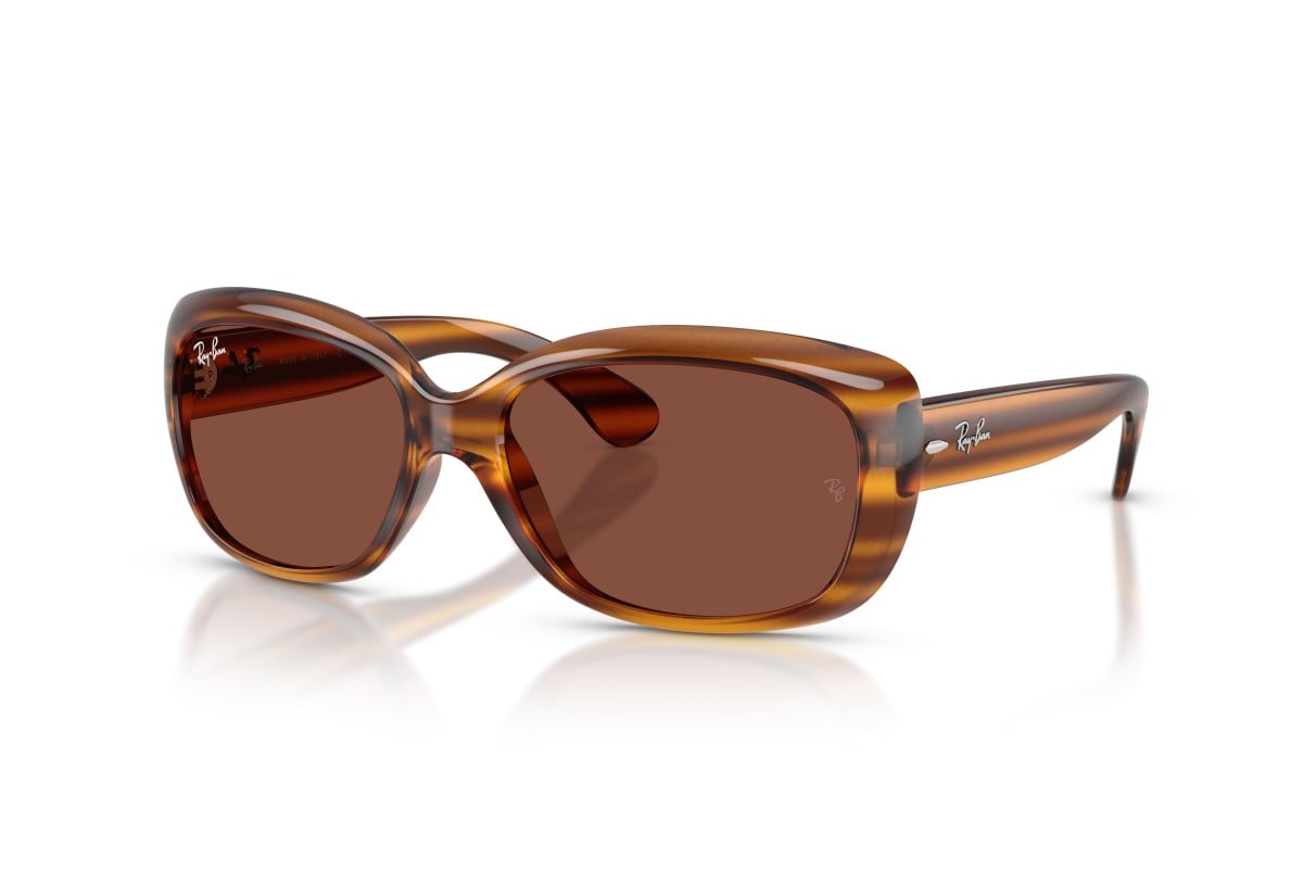 WOMEN'S SUNGLASSES RAY-BAN RB 4101 JACKIE OHH 6591M3 TRANSPARENT PURPLE 
