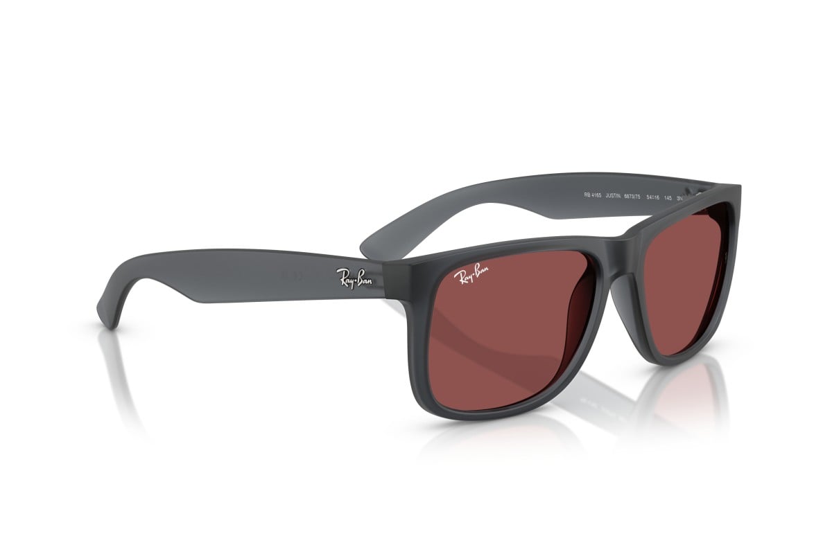 MEN'S SUNGLASSES RAY-BAN RB 4165 JUSTIN 6596T3 TRANSPARENT BLUE SIZE 55 