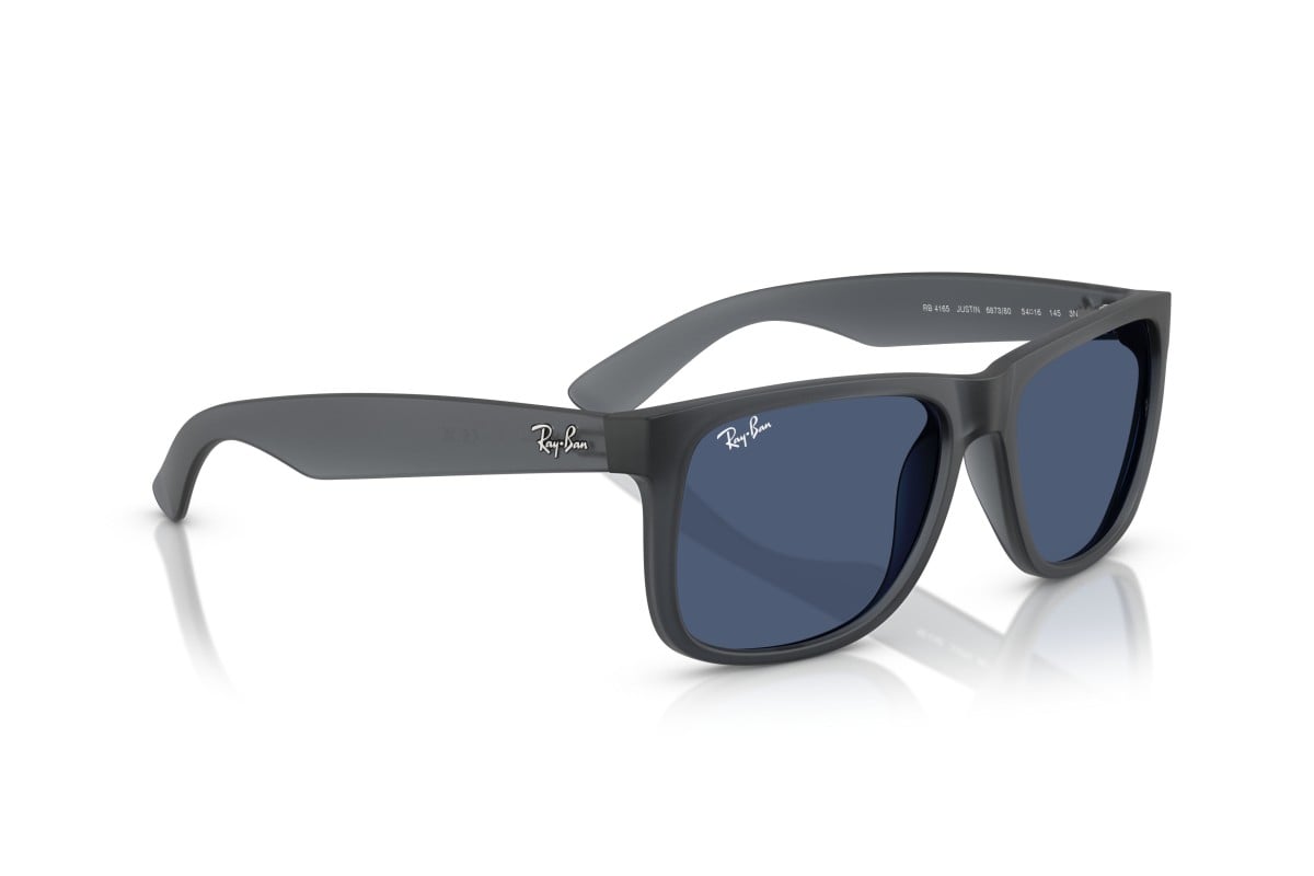 MEN'S SUNGLASSES RAY-BAN RB 4165 JUSTIN 6596T3 TRANSPARENT BLUE SIZE 55 