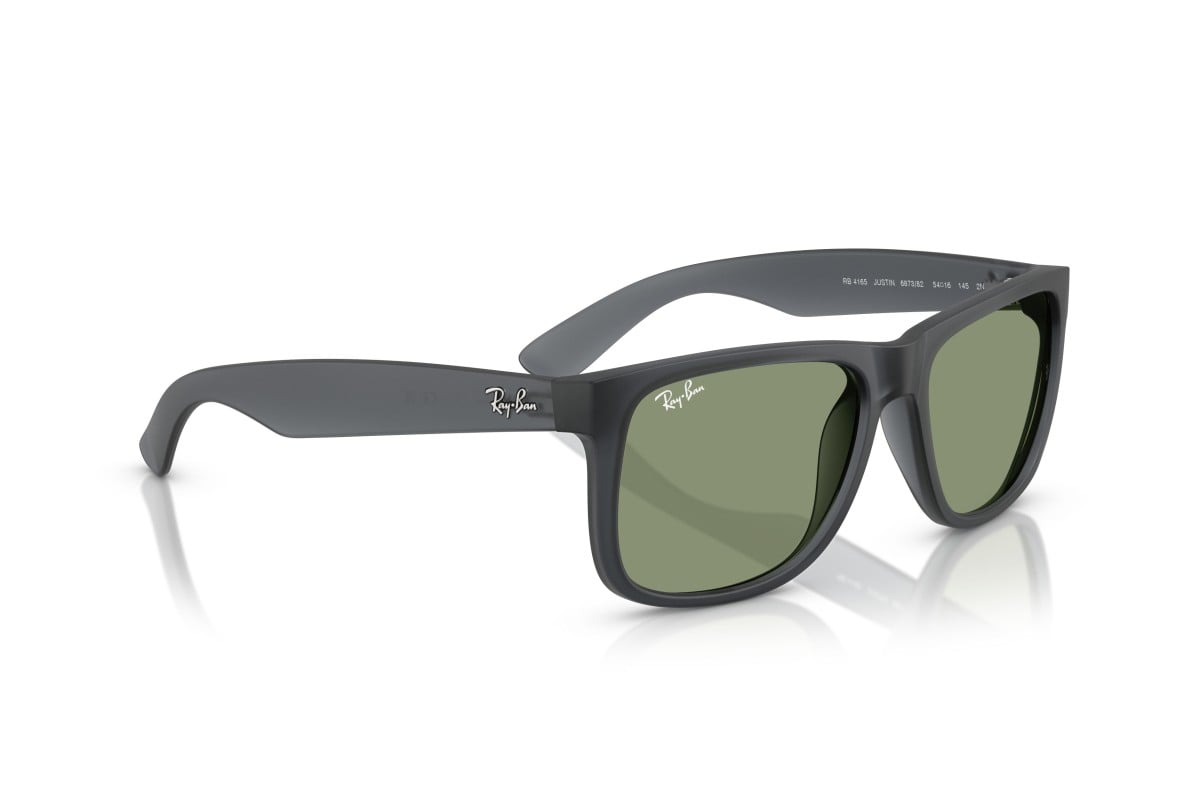 MEN'S SUNGLASSES RAY-BAN RB 4165 JUSTIN 6596T3 TRANSPARENT BLUE SIZE 55 