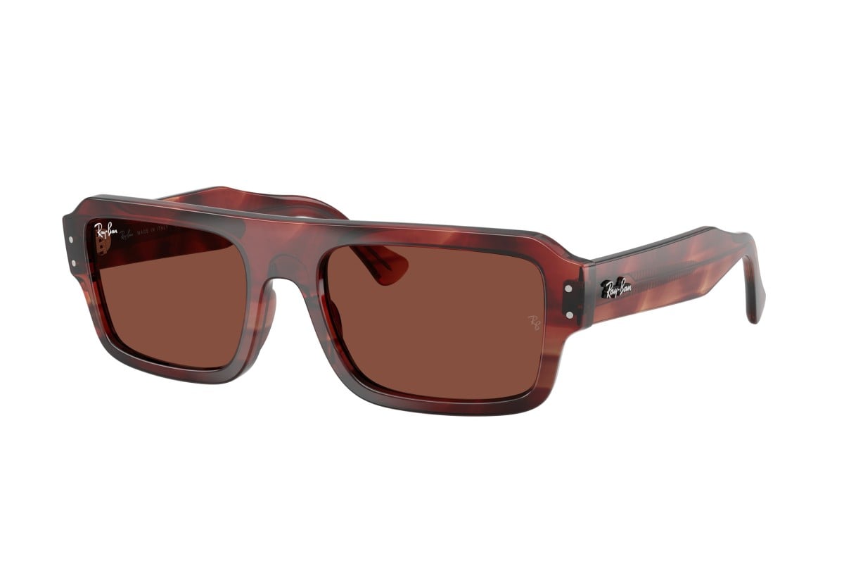 OCCHIALE DA SOLE UNISEX | RAY-BAN RB 4454 - FLACKO 1452C5 ROSSO AVANA - CALIBRO 56