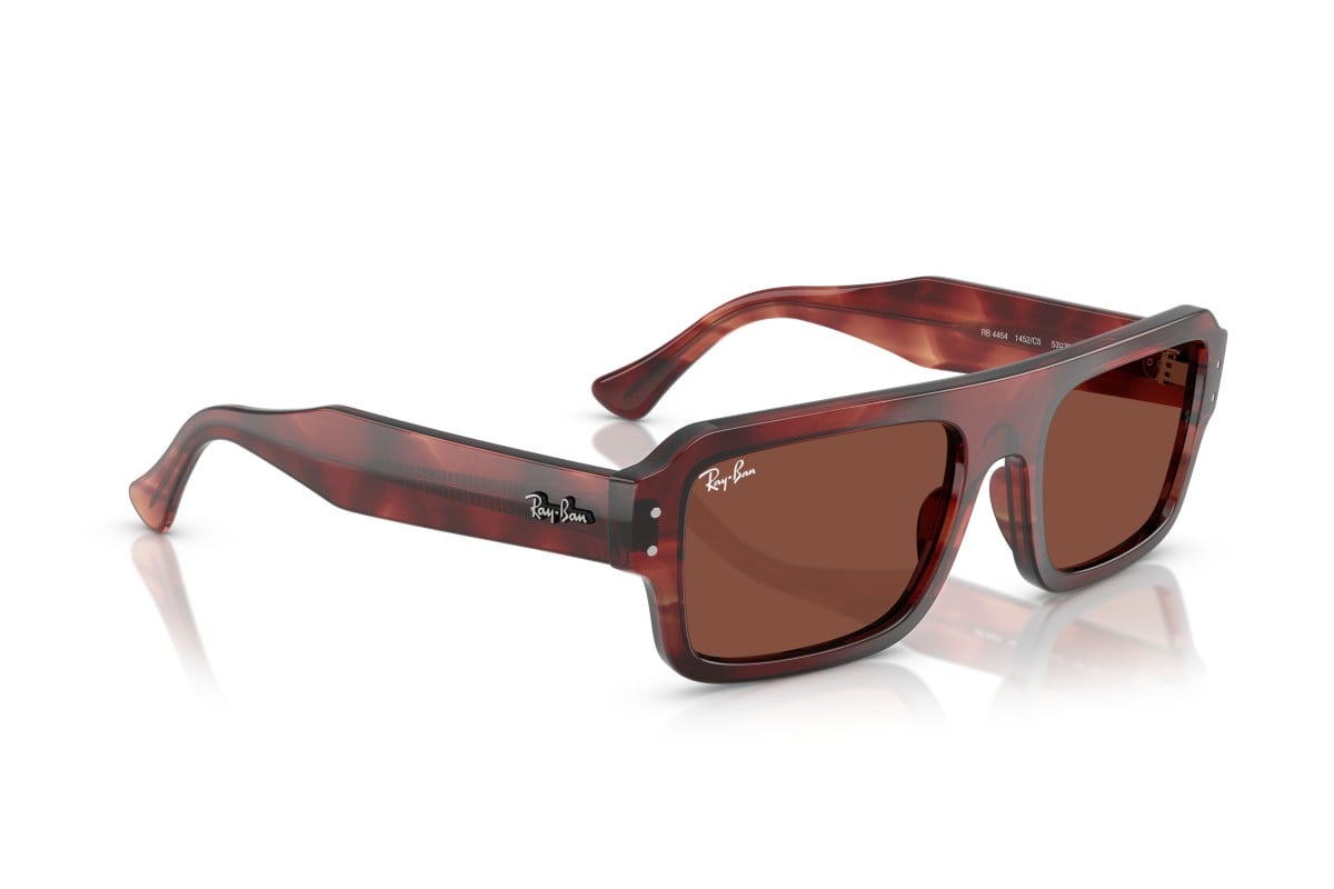 OCCHIALE DA SOLE UNISEX | RAY-BAN RB 4454 - FLACKO 1452C5 ROSSO AVANA - CALIBRO 56