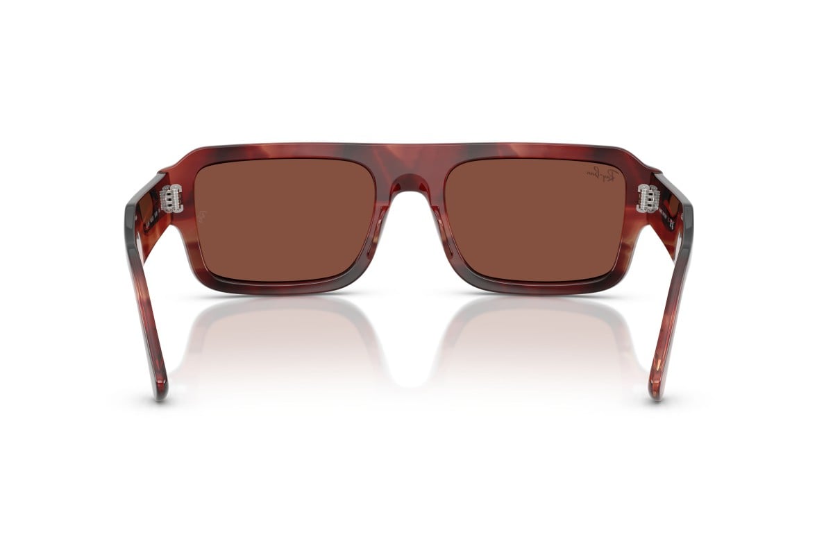 OCCHIALE DA SOLE UNISEX | RAY-BAN RB 4454 - FLACKO 1452C5 ROSSO AVANA - CALIBRO 56
