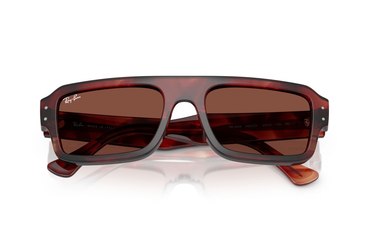 OCCHIALE DA SOLE UNISEX | RAY-BAN RB 4454 - FLACKO 1452C5 ROSSO AVANA - CALIBRO 56