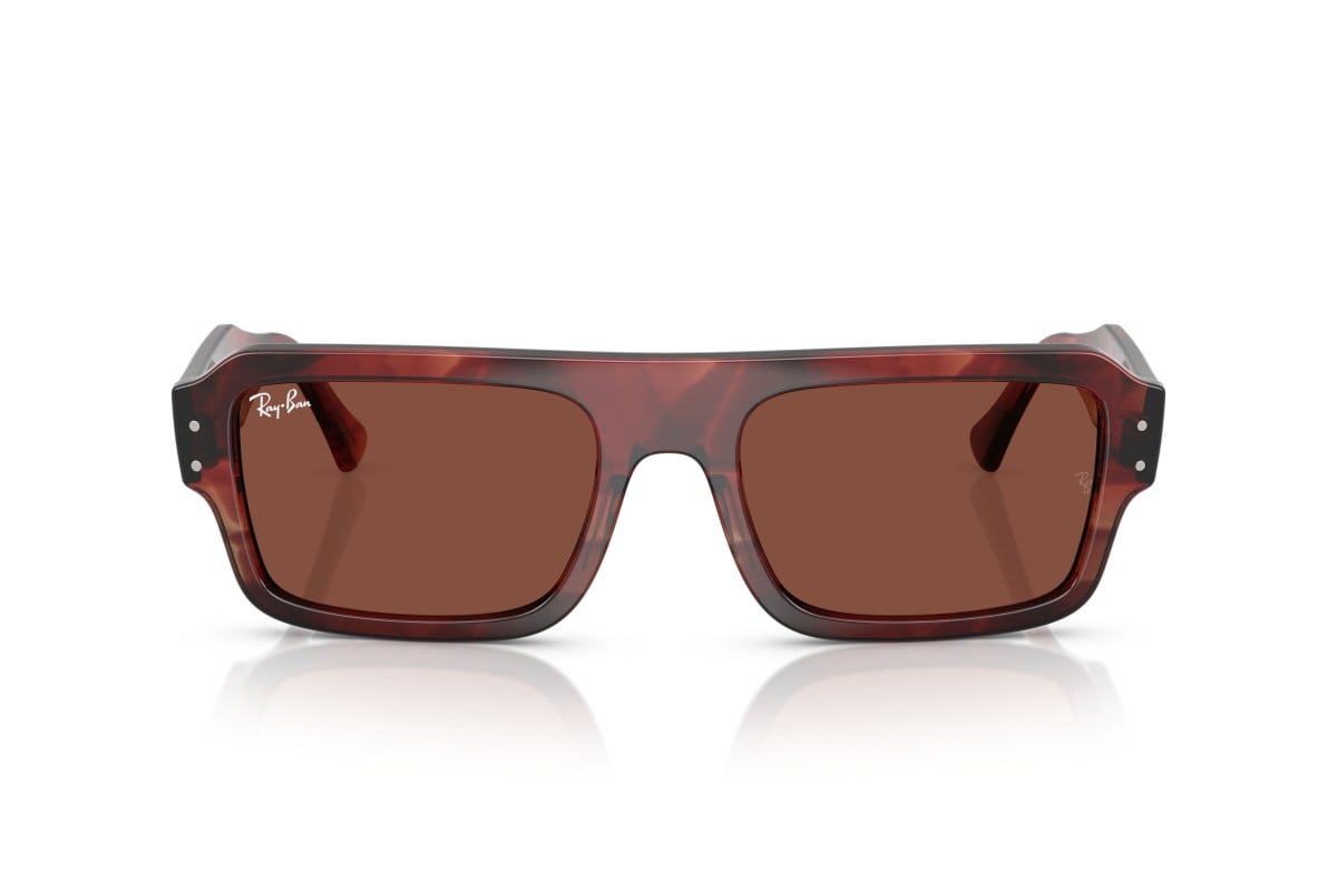 OCCHIALE DA SOLE UNISEX | RAY-BAN RB 4454 - FLACKO 1452C5 ROSSO AVANA - CALIBRO 56