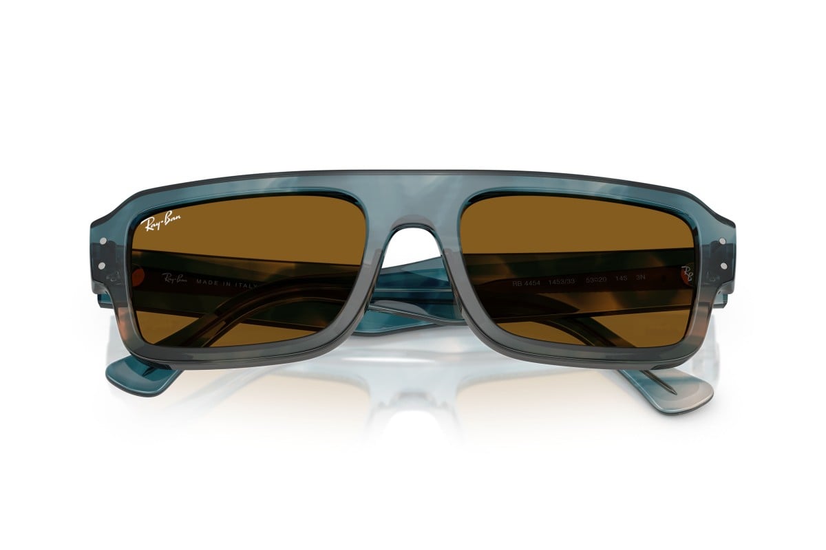 OCCHIALE DA SOLE UNISEX | RAY-BAN RB 4454 - FLACKO 145333 BLU AVANA - CALIBRO 56