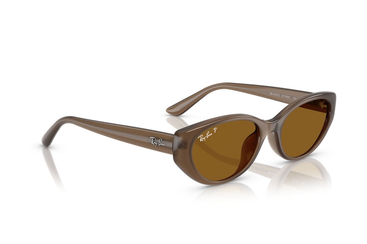 OCCHIALE DA SOLE UNISEX | RAY-BAN RB 4457D - 677983 MARRONE TRASPARENTE - CALIBRO 55