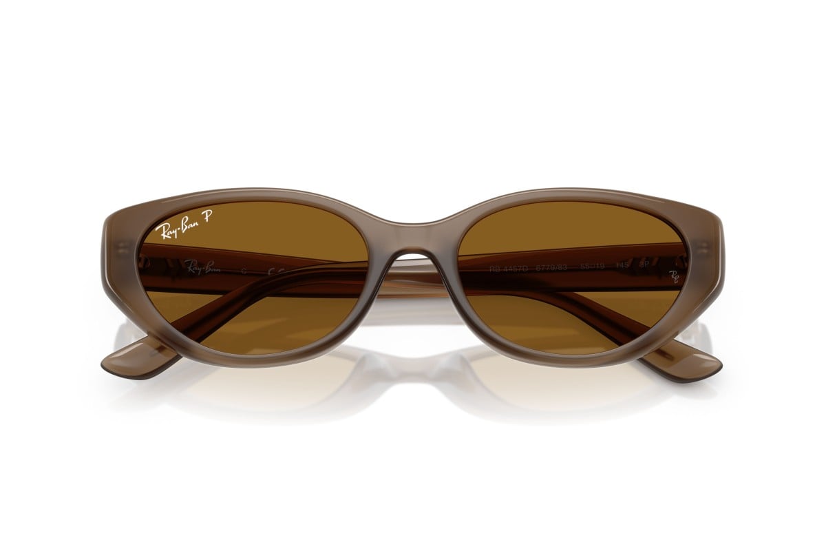OCCHIALE DA SOLE UNISEX | RAY-BAN RB 4457D - 677983 MARRONE TRASPARENTE - CALIBRO 55