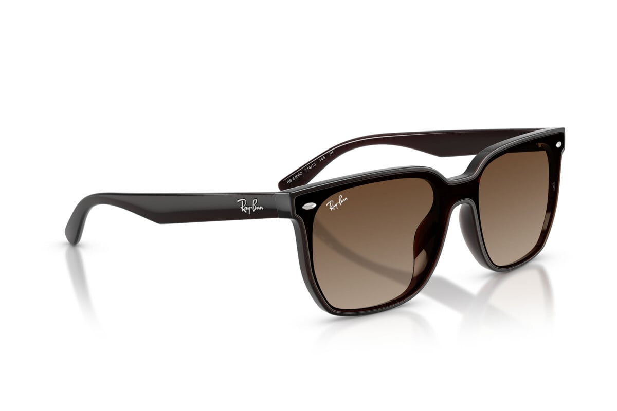 OCCHIALE DA SOLE UNISEX RAY-BAN RB 4466D - 714/13 MARRONE SCURO TRASPARENTE - TAGLIA 47