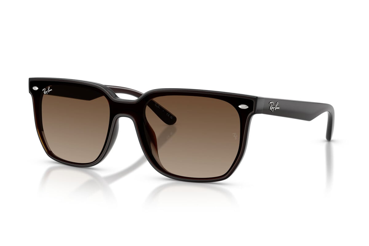 OCCHIALE DA SOLE UNISEX RAY-BAN RB 4466D - 714/13 MARRONE SCURO TRASPARENTE - TAGLIA 47
