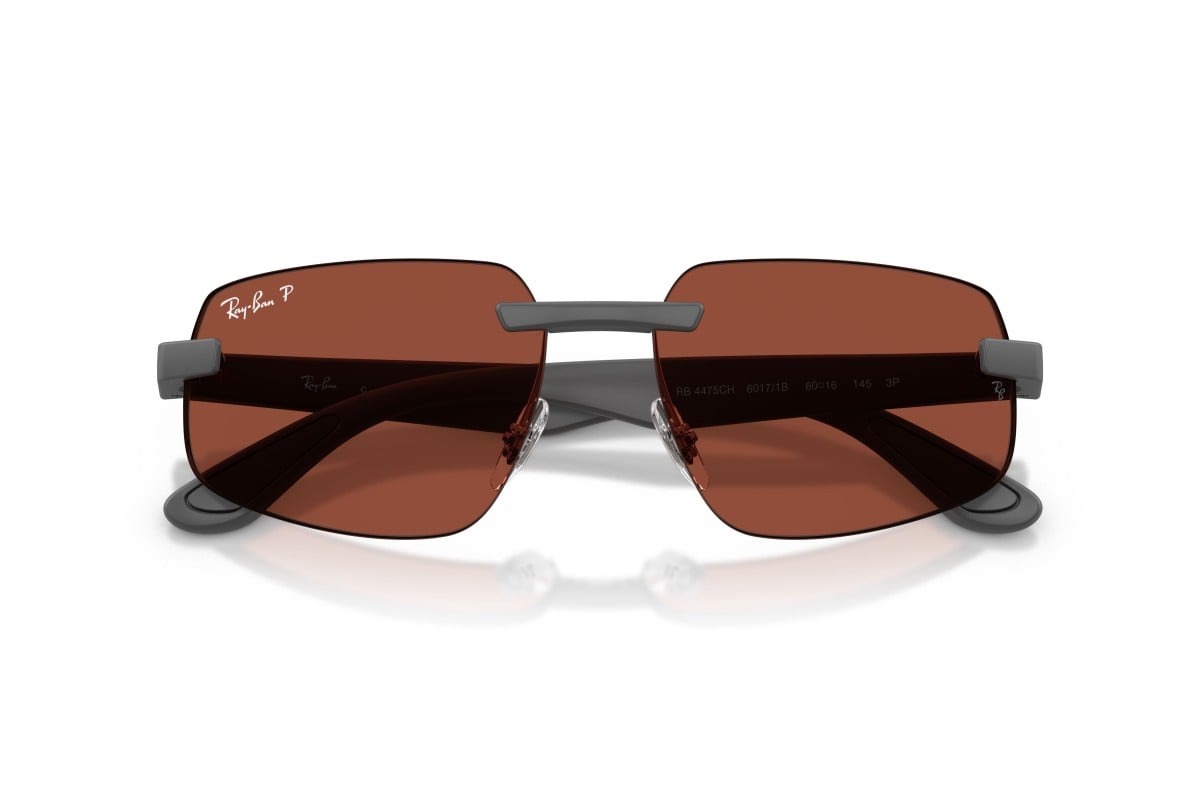 OCCHIALE DA SOLE UNISEX | RAY-BAN RB 4475CH - CHROMANCE 60171B - CALIBRO 60
