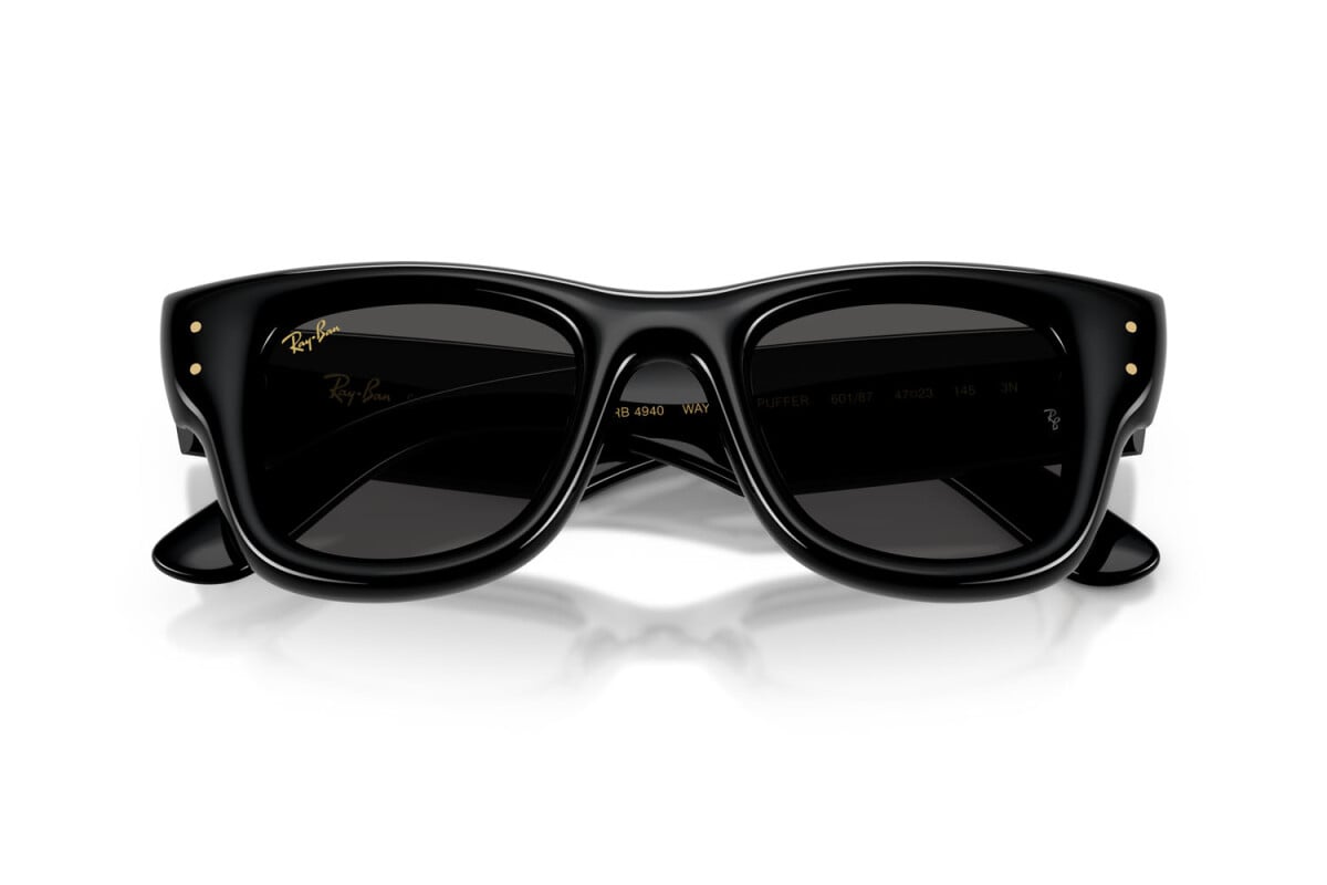 OCCHIALE DA SOLE UNISEX RAY-BAN RB 4940 - WAYFARER PUFFER 601/87 NERO - TAGLIA 47
