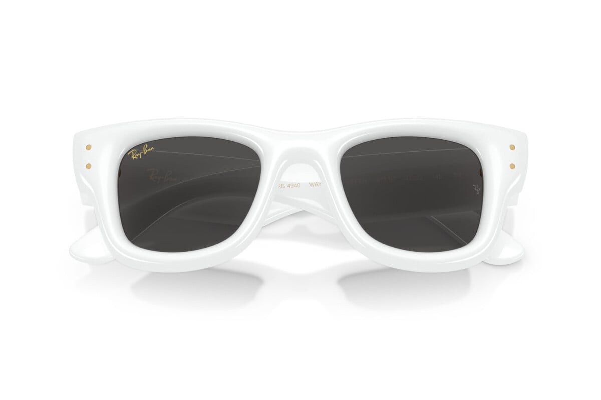 OCCHIALE DA SOLE UNISEX RAY-BAN RB 4940 - WAYFARER PUFFER 671/87 BIANCO - TAGLIA 47