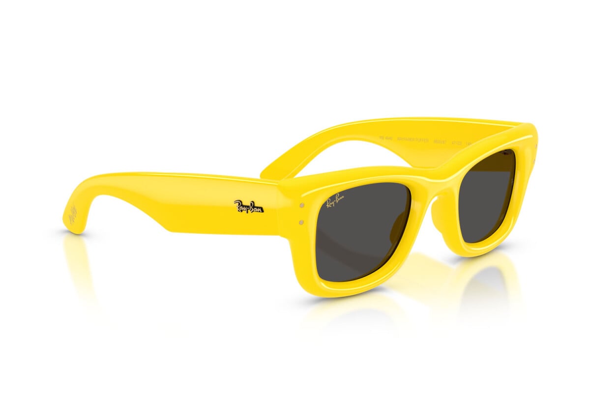 OCCHIALE DA SOLE UNISEX RAY-BAN RB 4940 - WAYFARER PUFFER 683087 GIALLO - TAGLIA 47